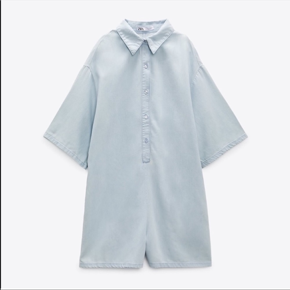 COPY - ZARA Oversized Denim Romper NWOT